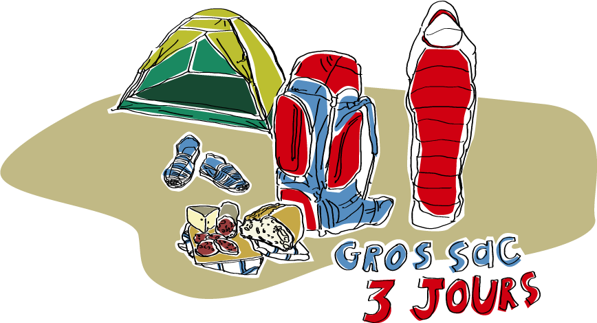 Large bag (transported by lorry to the campsite)